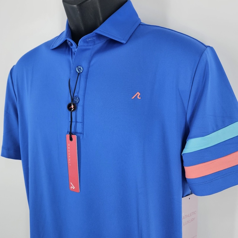 Redvanly Heyward Men's Size Small Marine Performance Polo Luxury New